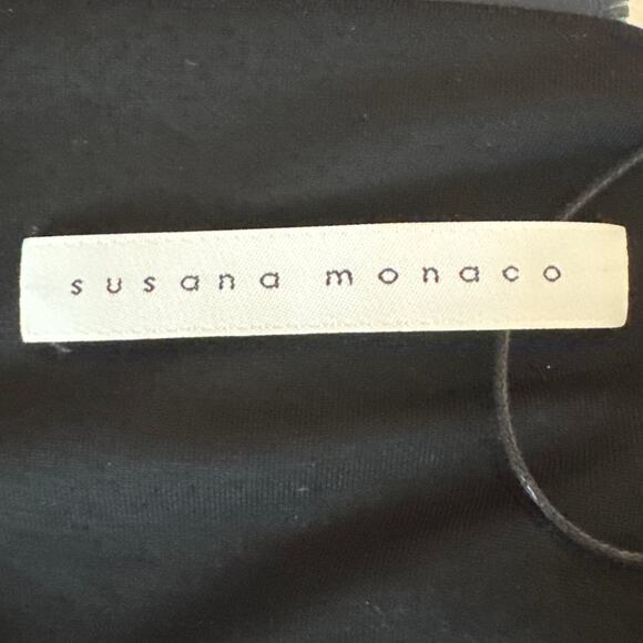 Susana Monaco Black Strapless Tube Dress Mini Length SZ L NWOT LBD Vista Fabric - Picture 8 of 10